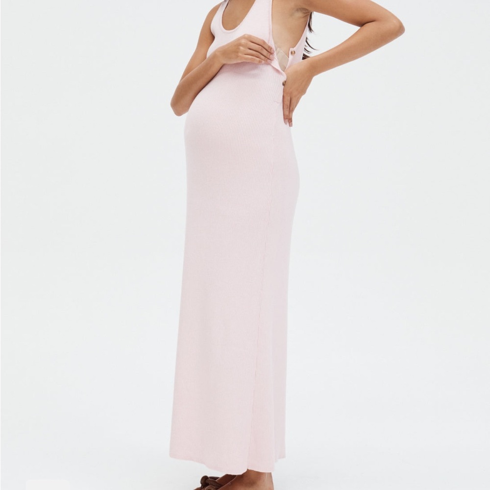 Sleeveless Light Pink Maxi Dress - Picture 4 of 10